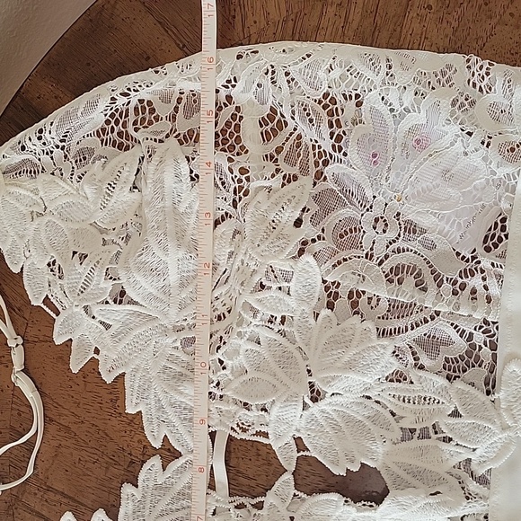 IN BLOOM by Jonquil  Stretch Lace Teddy Bodysuit, XL, Ivory, NWT - Picture 11 of 14